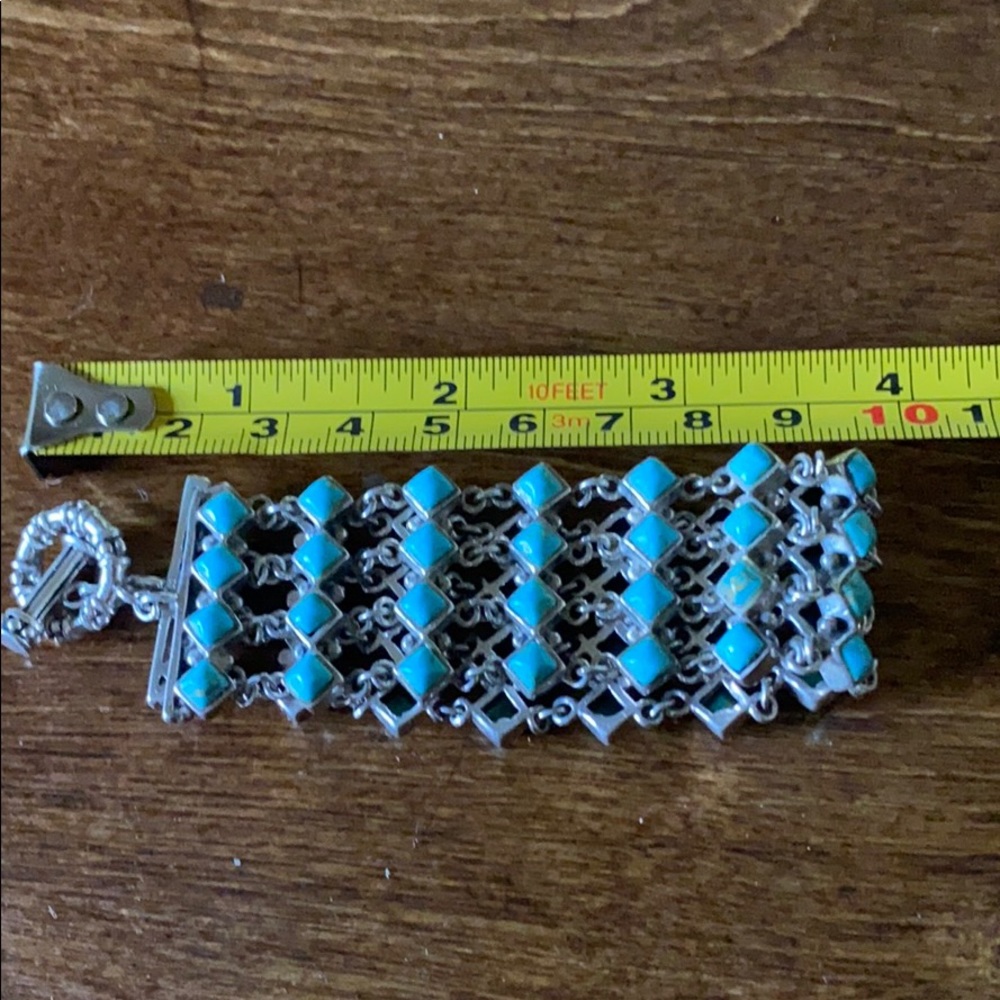 Sterling Silver turquoise stone vintage bracelet - Picture 8 of 8